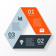 Modern vector info graphic for business project N274