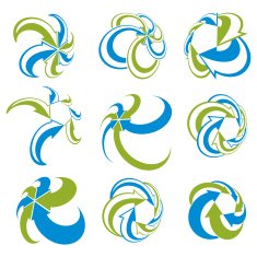 Infinite loop arrows vector abstract symbol set graphic design free ...