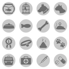 Vector Set of Pets Icons N14