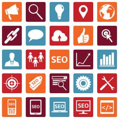 Vector Set of SEO Icons N16
