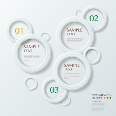 Infographic with white circles on the grey background N2