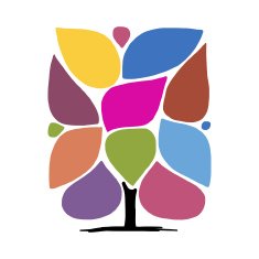 Art tree with frames infographic concept N7