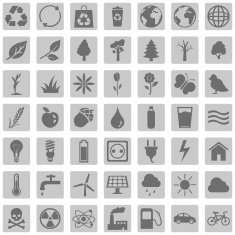 Vector Set of Ecologic Icons N13