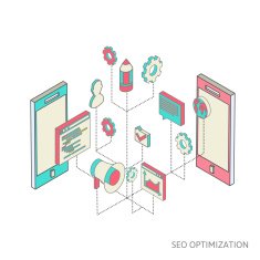isometric background seo optimization N7