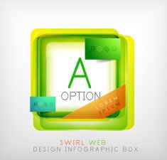 Vector square geometric shaped web design boxes N8