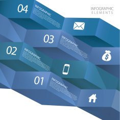 modern abstract 3d origami banner infographic N4
