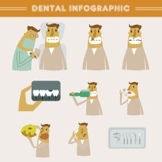 Dental info-graphic vector N2
