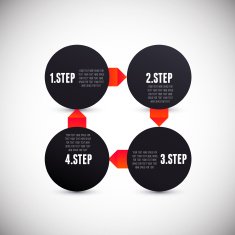 Abstract concept Steps info graphic information