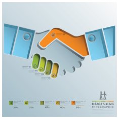 Hand Shake Business Infographic