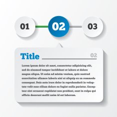 Three steps loading paper Design for infographics