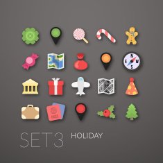 Flat Icons Set N37