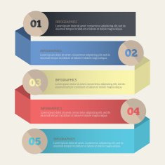 Simple flat infographics template