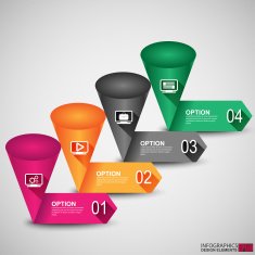 abstract 3d paper infographics N91