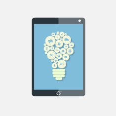 Tablet with bulb apps
