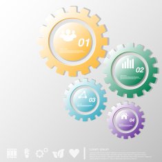 Color Gears Infographics N2