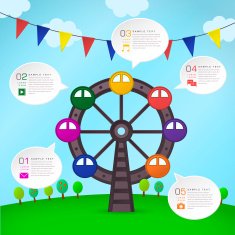 abstract Ferris Wheel infographics