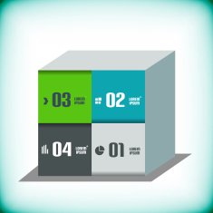 Business 3d geometrical banner N3