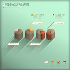 abstract 3d pie chart infographics N5