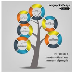 Modern circle infographics options banner N12