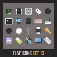 Flat icons set 13 N2