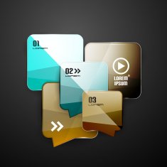 Shiny speech bubbles infographic design