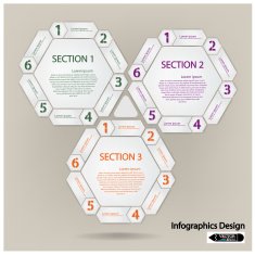 clean hexagon presentation template N3