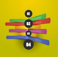 Abstract paper infographic design