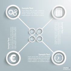 Four White Rings Banners Infographic N2