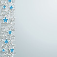 Blue and White Stars Christmas Design