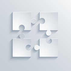 Vector modern puzzle icons background N9