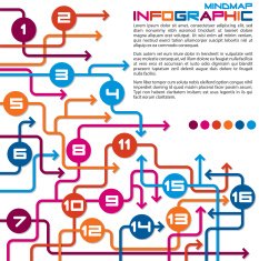 Bright infographic arrows in vector format N36