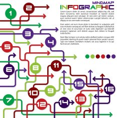 Bright infographic arrows in vector format N37