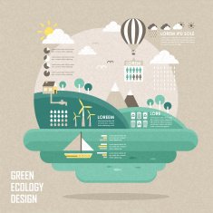 flat design concept for green ecology