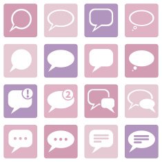Vector Set of Bubbles Icons N9