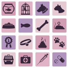 Vector Set of Pets Icons N18