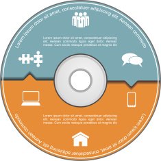 Infographics template with compact disk N2 free image download