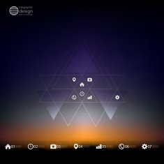Infographic with unfocused background Modern style vector N3
