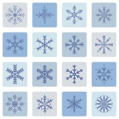 Vector Set of Snowflakes Icons N4