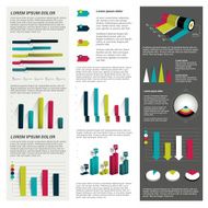 Big set of infographic charts Vector