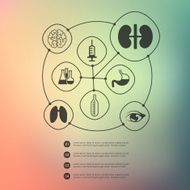 medicine infographic with unfocused background N113