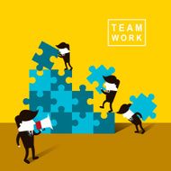 flat design of businessmen team work N3