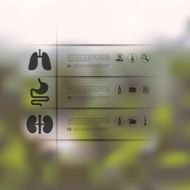 medical infographic with unfocused background N113