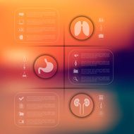 medical infographic with unfocused background N114