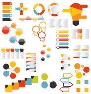 Collection of Infographic Templates for Business Vector Illustration N49