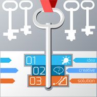 Business key staircase concept infographic