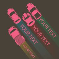 Pink color car for your text