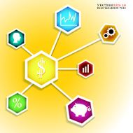 Infographic design on the yellow background Vector illustration Eps 10