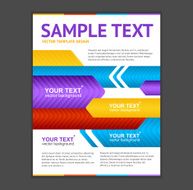 Vector Abstract Arrows Geometric Poster Template