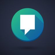Long shadow icon with a tooltip N2