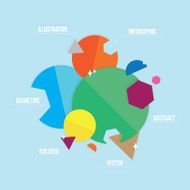 Abstract geometric infographic illustration N2